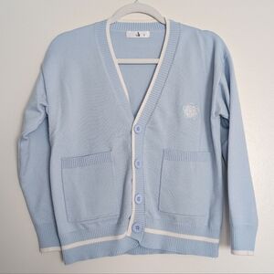 Light Blue And White Cardigan